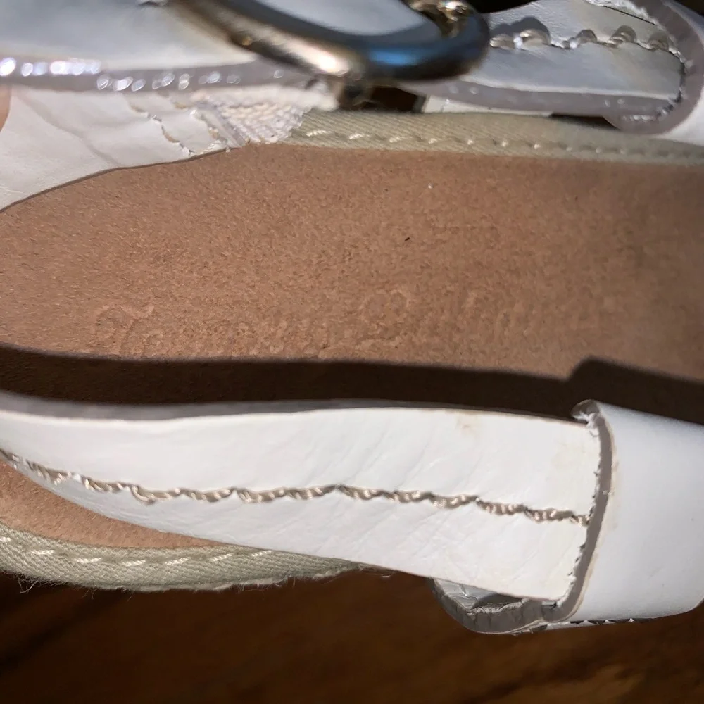 Tommy Bahama Riviera Leather Jute Wrapped Wedge Espadrilles size 7.5